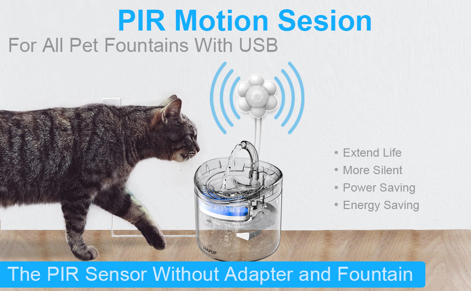 Automatic External PIR Sensor for Cat Drinking Fountain Motion Detector ...