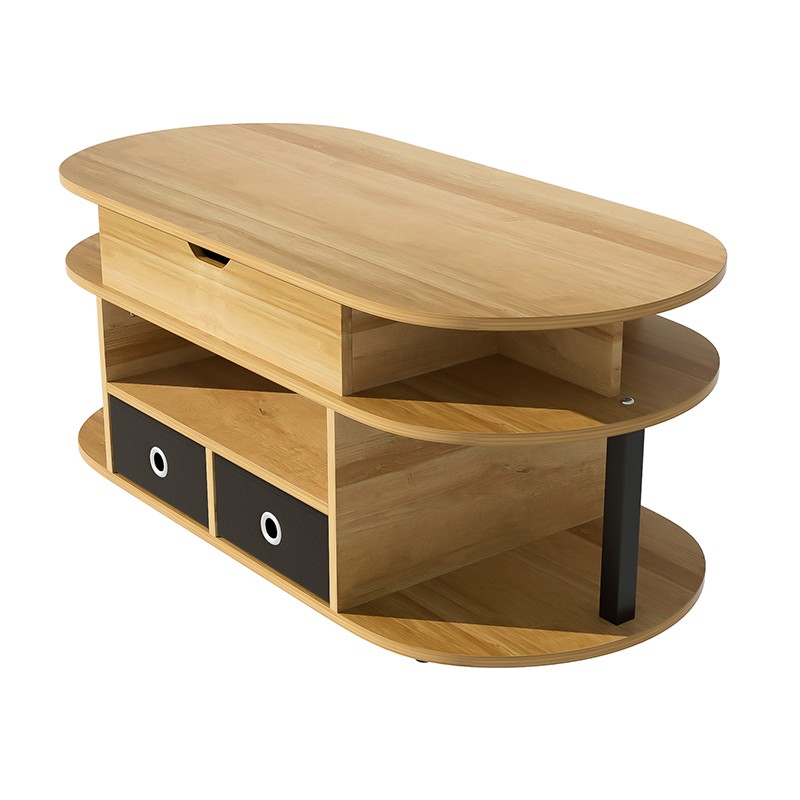 Table basse effet bois détails
