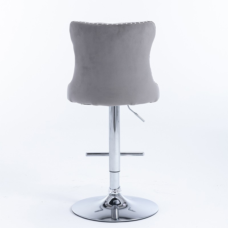 Lot de 2 tabourets de bar gris