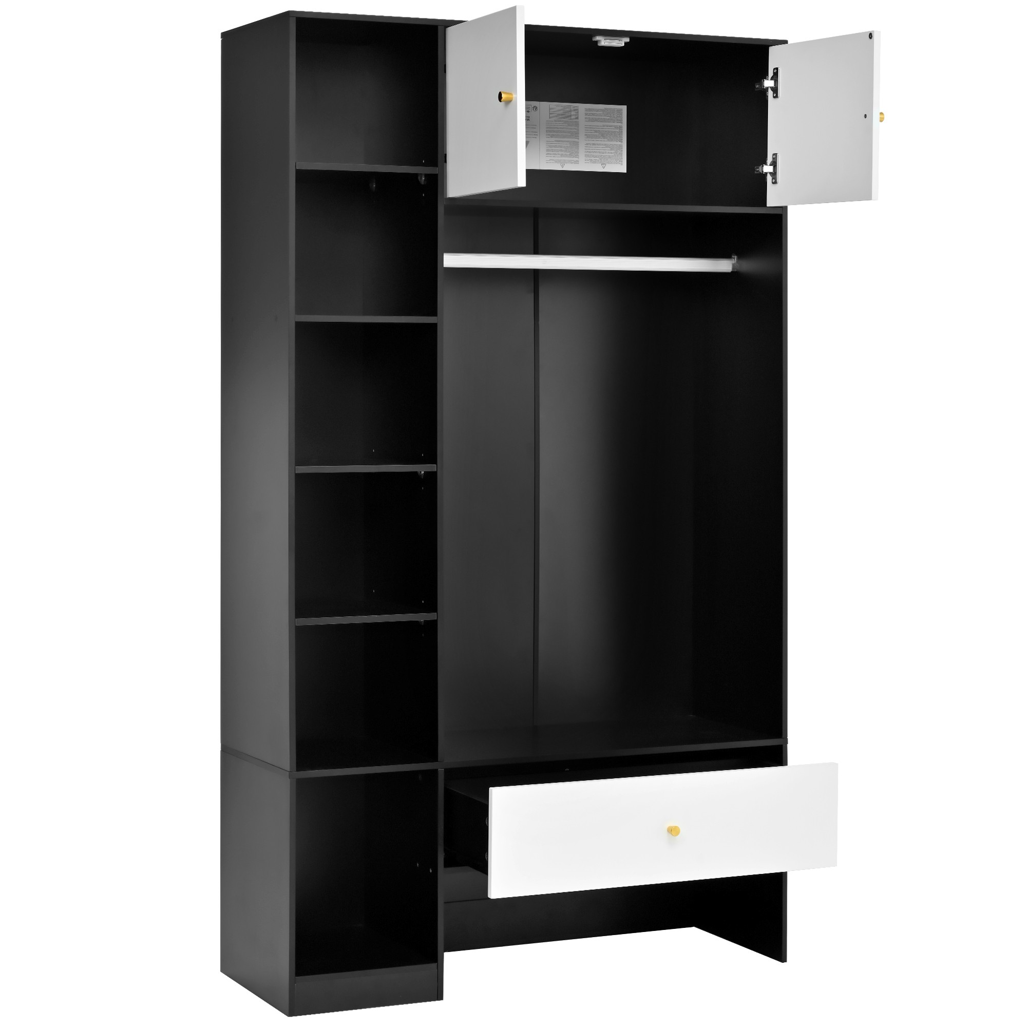 Garderobe compacte installée dans couloir étroit