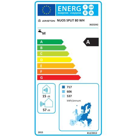 Scaldabagno a Pompa di Calore Ariston Nuos Split 80 WH Accumulo 80 Litri ErP