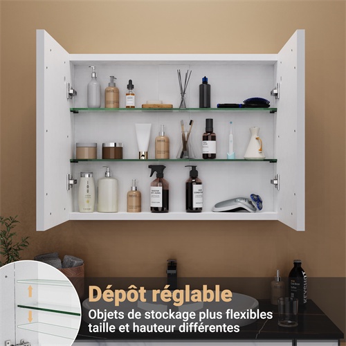 Mobiletto specchio da bagno