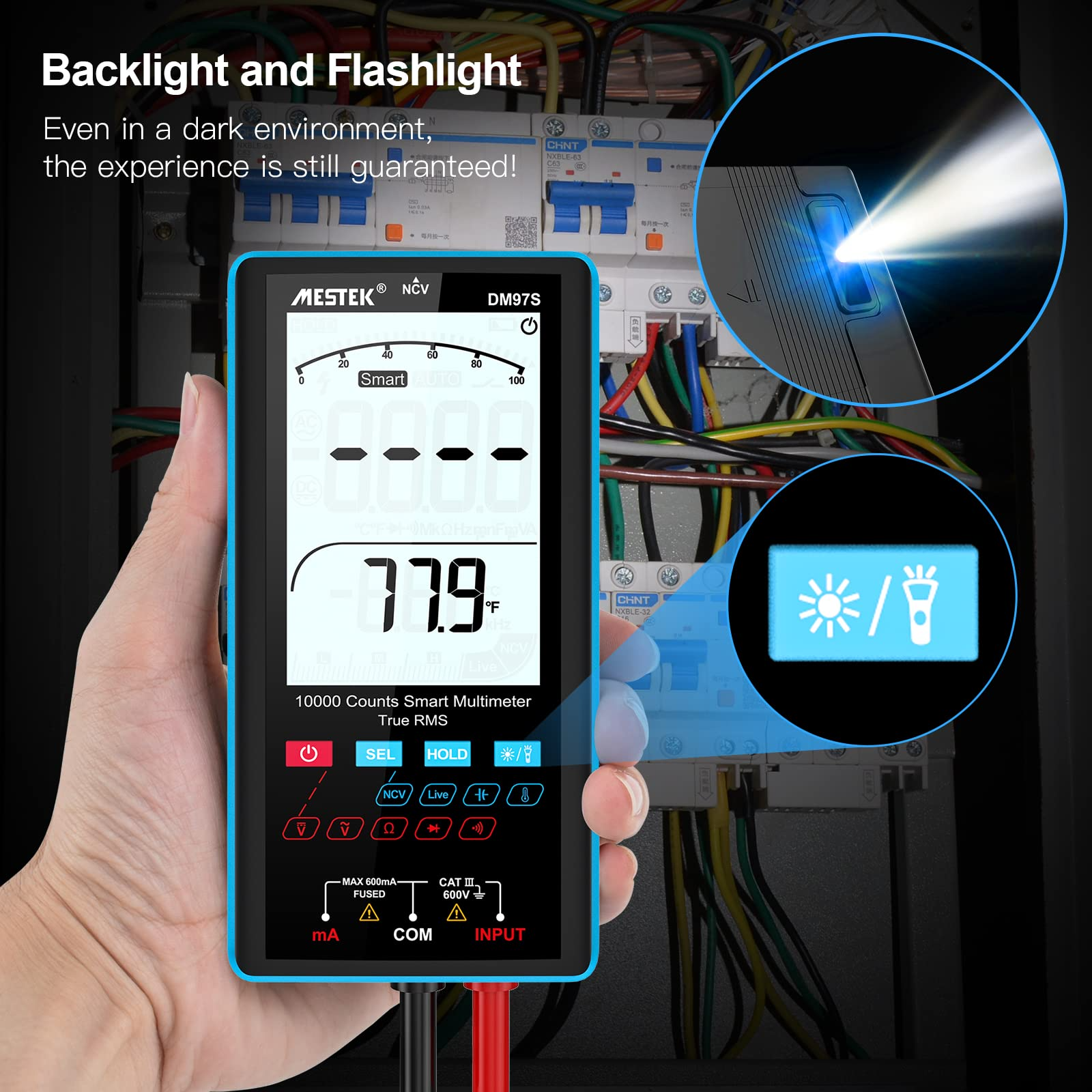 Multimètre Numérique MESTEK Testeur Electrique Digital Voltmètre Automatique 10000 Comptes TRMS Ampèremètre Ohmmètre Température CC/CA Tension Courant Capacité Résistance Diode Continuité Fréquence -Pas Cher Pro Bricoleur Magasin AAHKMJXYDAFdJAOAIMEbOAchX Ni0V6kW5l0kMox3xvg QqI8O1IJtkjZFJlmN3kq7w=