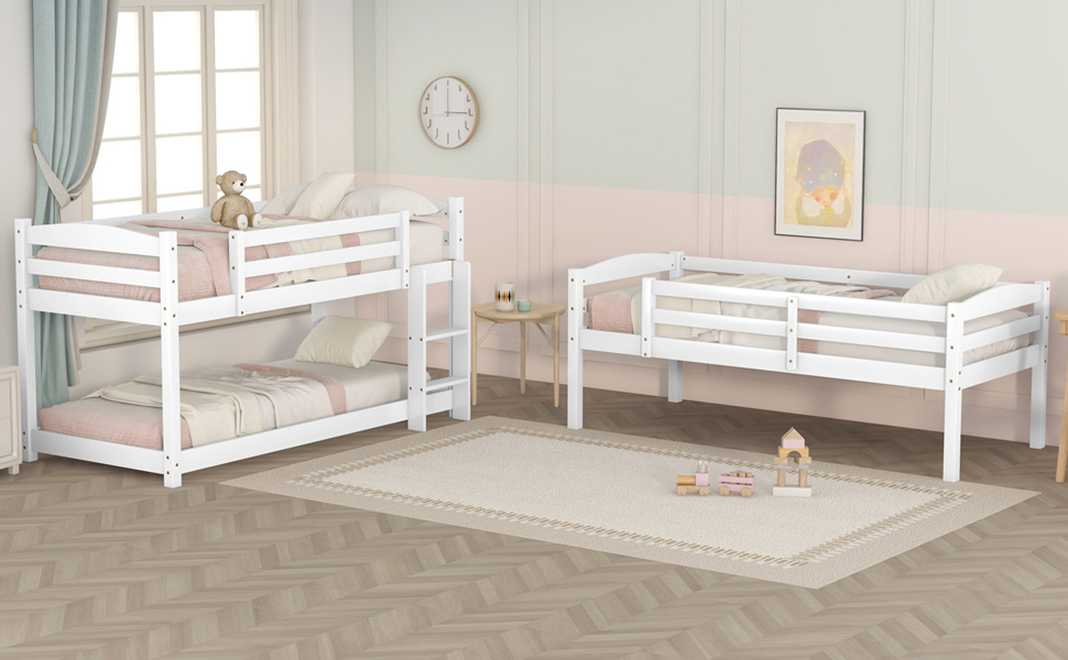 Lits Superposés Triples Transformables, 3x90x200 Cm, Structure En Bois, Avec échelle Et Barrière De Protection, Blanc -ATMOSPHERA || Songmics Soldes Boutique AAHKMJXYDAFdJAOAIMEbOAchX Ni0V6kW5l0kMox3xvg TcNwaCiwjm7yyCRWyNAnM4=