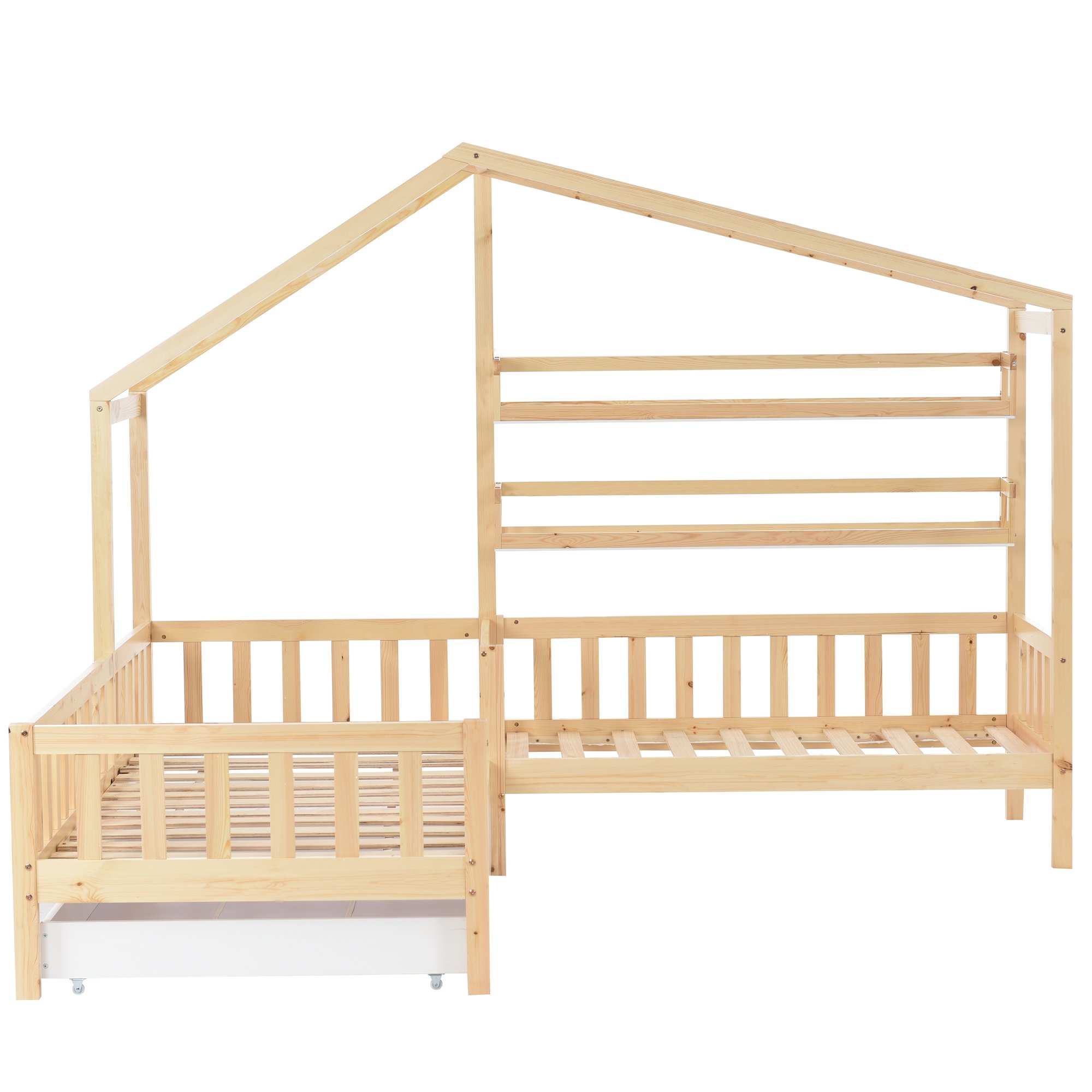 Letto Per Bambini 90x200 Cm/140x70 Cm Letto Da Casa Con Cassetti E Ripiani, Letto Da Gioco In Legno Massello Con Recinzione E Rete A Doghe, Naturale -Cameretta Per Bambini AAHKMJXYDAFdJAOAIMEbOAchX Ni0V6kW5l0kMox3xvg U6VjvtAWfBPd9cR9DesGvc=