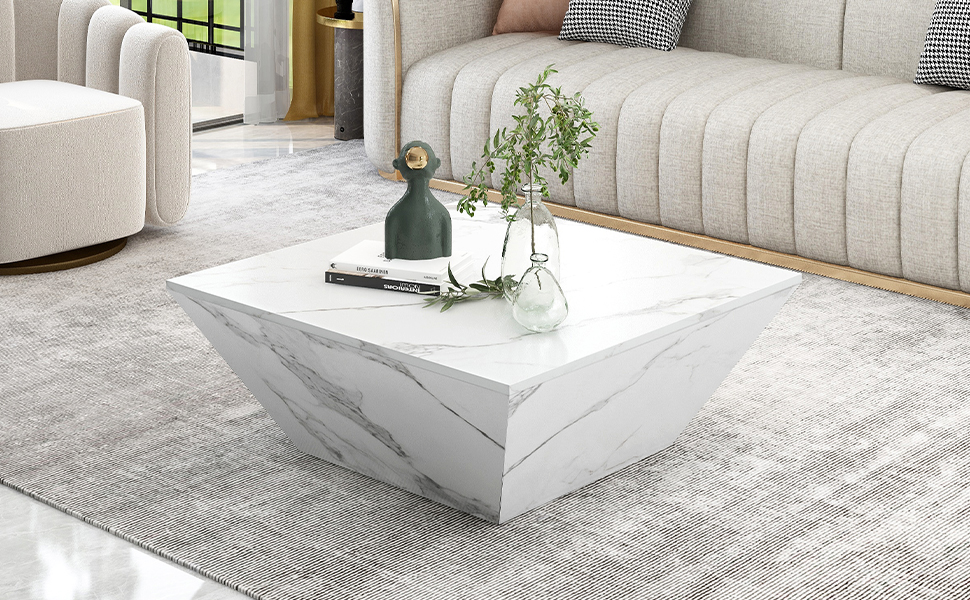 Modern Coffee Table For Living Room, Marbling Veneer, 2 Drawers, White 70x70x36cm -Living Room Furniture Store AAHKMJXYDAFdJAOAIMEbOAchX Ni0V6kW5l0kMox3xvg V5EVTpRVz6uUQ3p6A44JBQ=