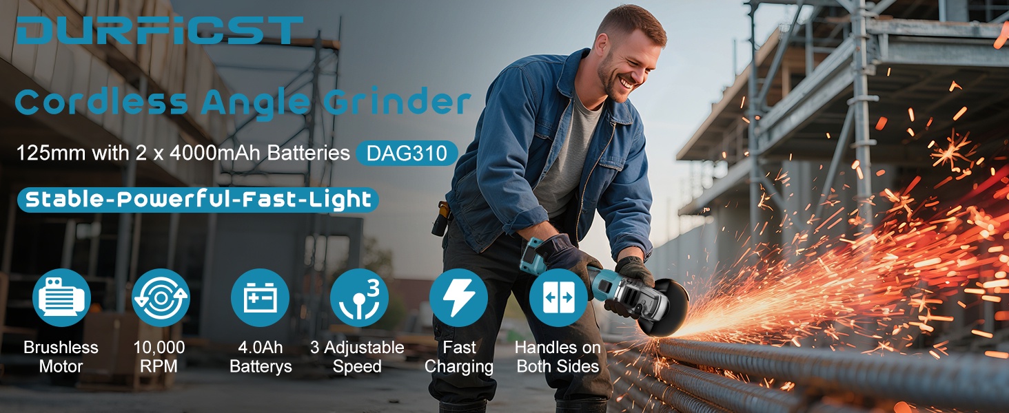 Bosch Outillage - Meuleuse D'angle Sans Fil 18V 125 Mm, 2 Batteries 4,0 Ah GBA, Chargeur