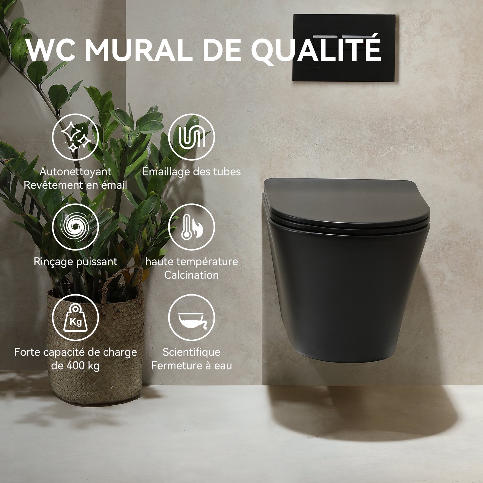 VidaXL Urinoir suspendu avec valve de chasse d'eau Céramique Blanc