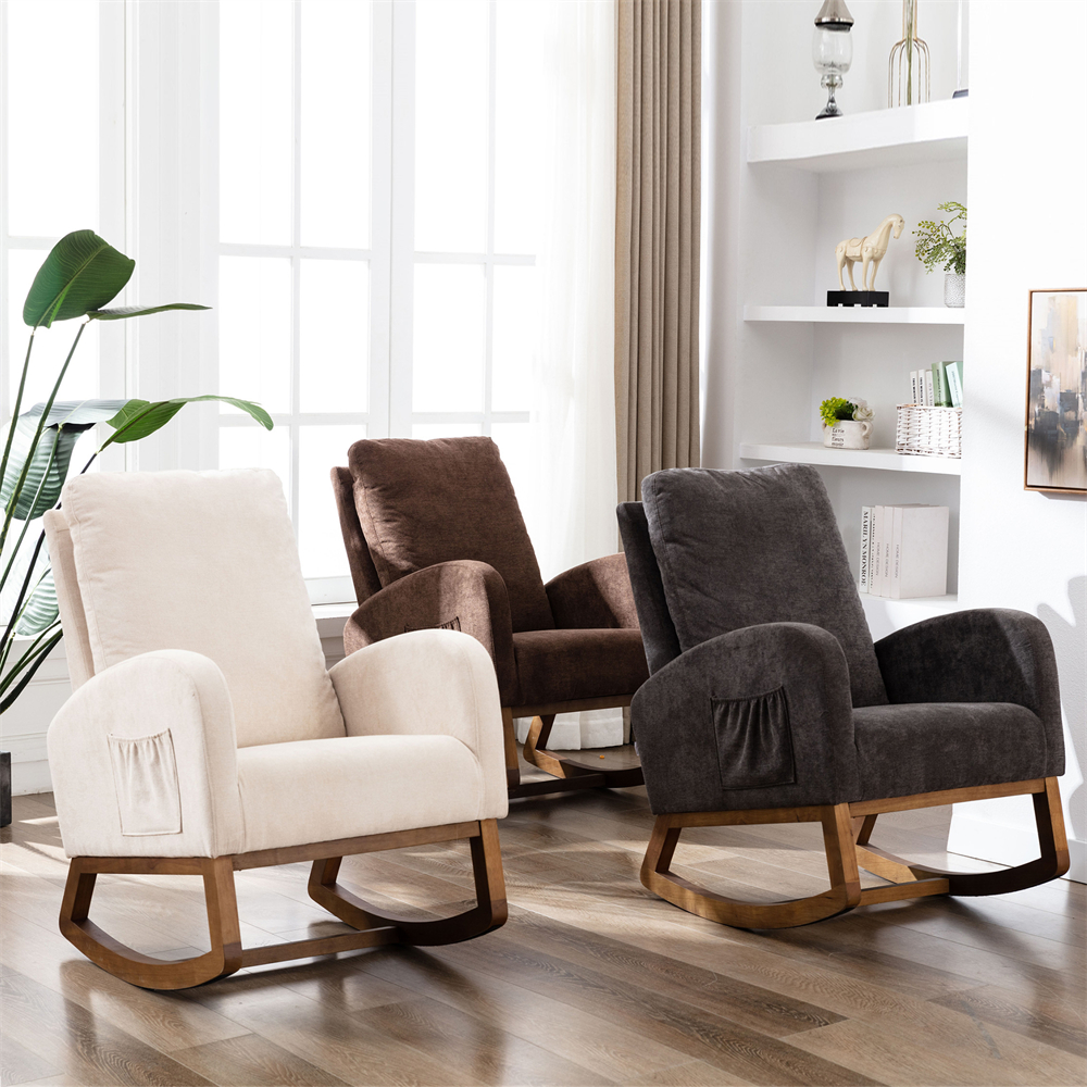 Fauteuil à Bascule Confort - Dossier Haut, Accoudoirs Rembourrés, Mousse Haute Densité, Pieds En Hévéa Massif, Lin Rocking Chair - Gris -VIDAXL || Songmics Soldes AAHKMJXYDAFdJAOAIMEbOAchX Ni0V6kW5l0kMox3xvg X viKdreb5o2ItfL8XF5G4=