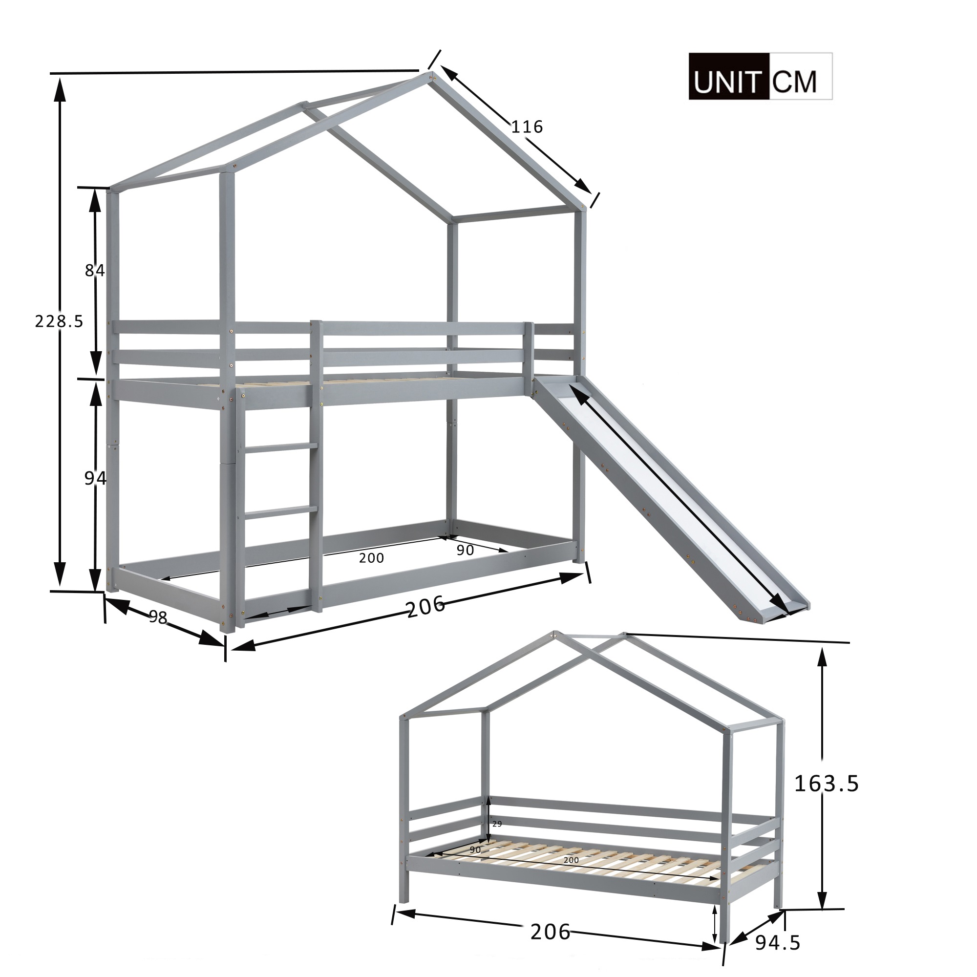 Letto A Castello, Letto A Castello Basso Con Scivolo, Giroletto A Castello In Legno Massello Con Rete A Doghe 90 X 200 Cm, Bianco -Armonia Casa AAHKMJXYDAFdJAOAIMEbOAchX Ni0V6kW5l0kMox3xvg XgUPasjv8DvqN8ZEqe8LI8=
