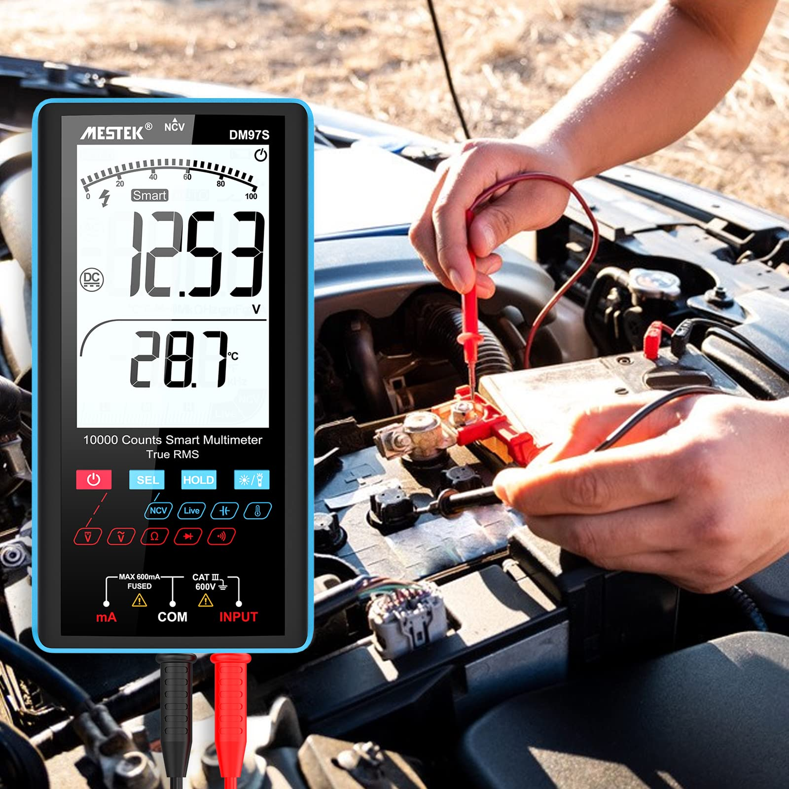 Multimètre Numérique MESTEK Testeur Electrique Digital Voltmètre Automatique 10000 Comptes TRMS Ampèremètre Ohmmètre Température CC/CA Tension Courant Capacité Résistance Diode Continuité Fréquence -Pas Cher Pro Bricoleur Magasin AAHKMJXYDAFdJAOAIMEbOAchX Ni0V6kW5l0kMox3xvg a1ntM8 7iCE6XqT5t0TUSk=