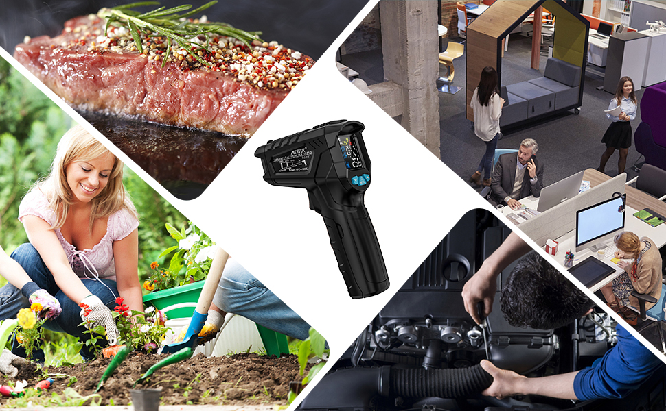 Thermomètre Infrarouge Laser MESTEK Pistolet IR Temperature Professionnel Sans Contact -50°C550°C Ecran LCD Réglable Alarme D'émissivité Affichage Cuisine Four Pizza Barbecue Congélateur Industrial -Promos Brico Forte Boutique AAHKMJXYDAFdJAOAIMEbOAchX Ni0V6kW5l0kMox3xvg