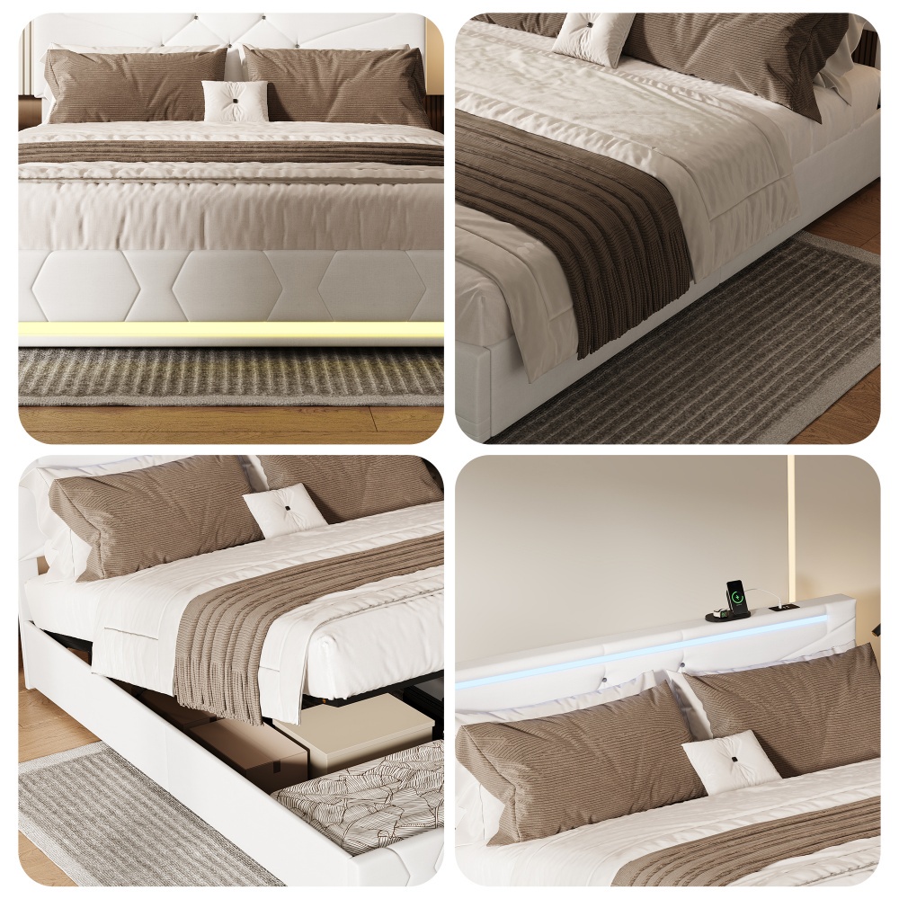 Letto Moderno Testata Letto Legno E Pelle letto con testata alta GRAFFITI, letto
