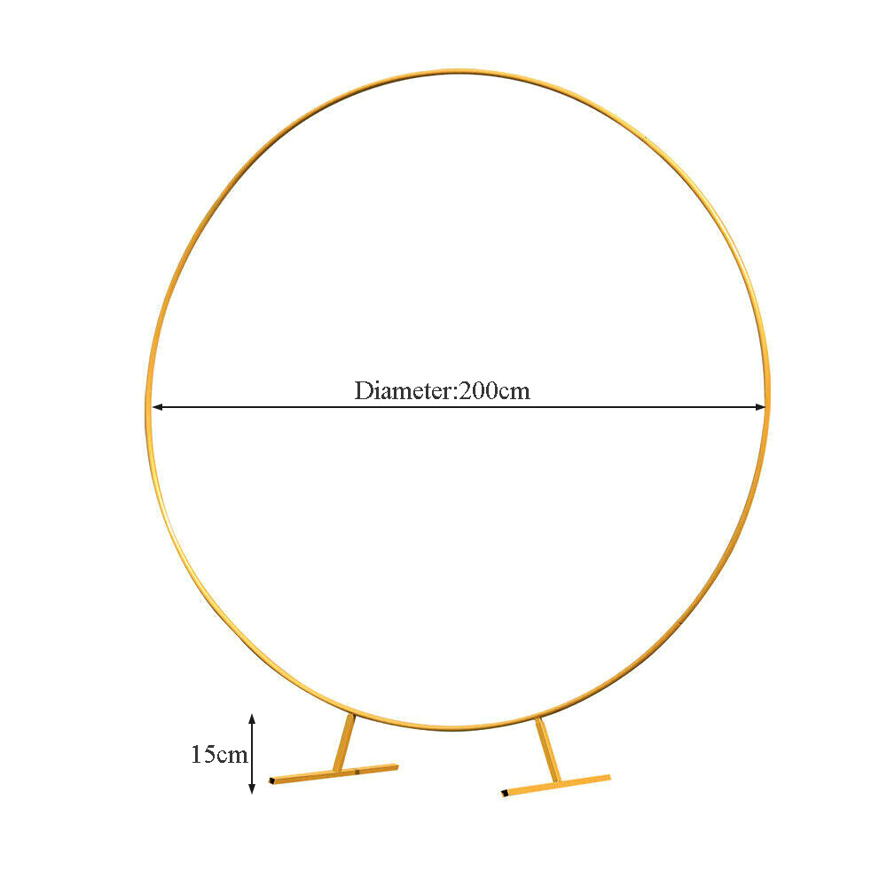 Arche de mariage ronde en métal doré