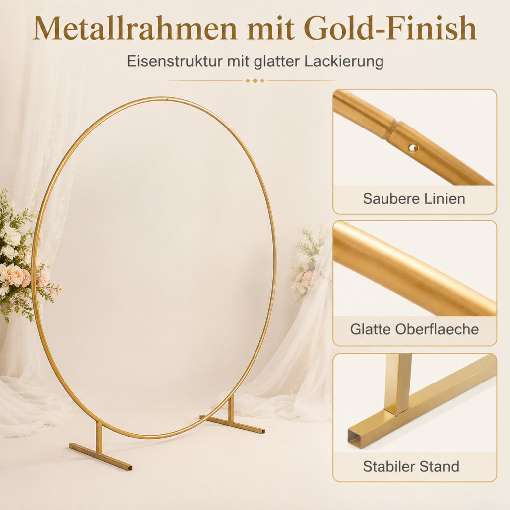 Arche ronde décorée pour mariage