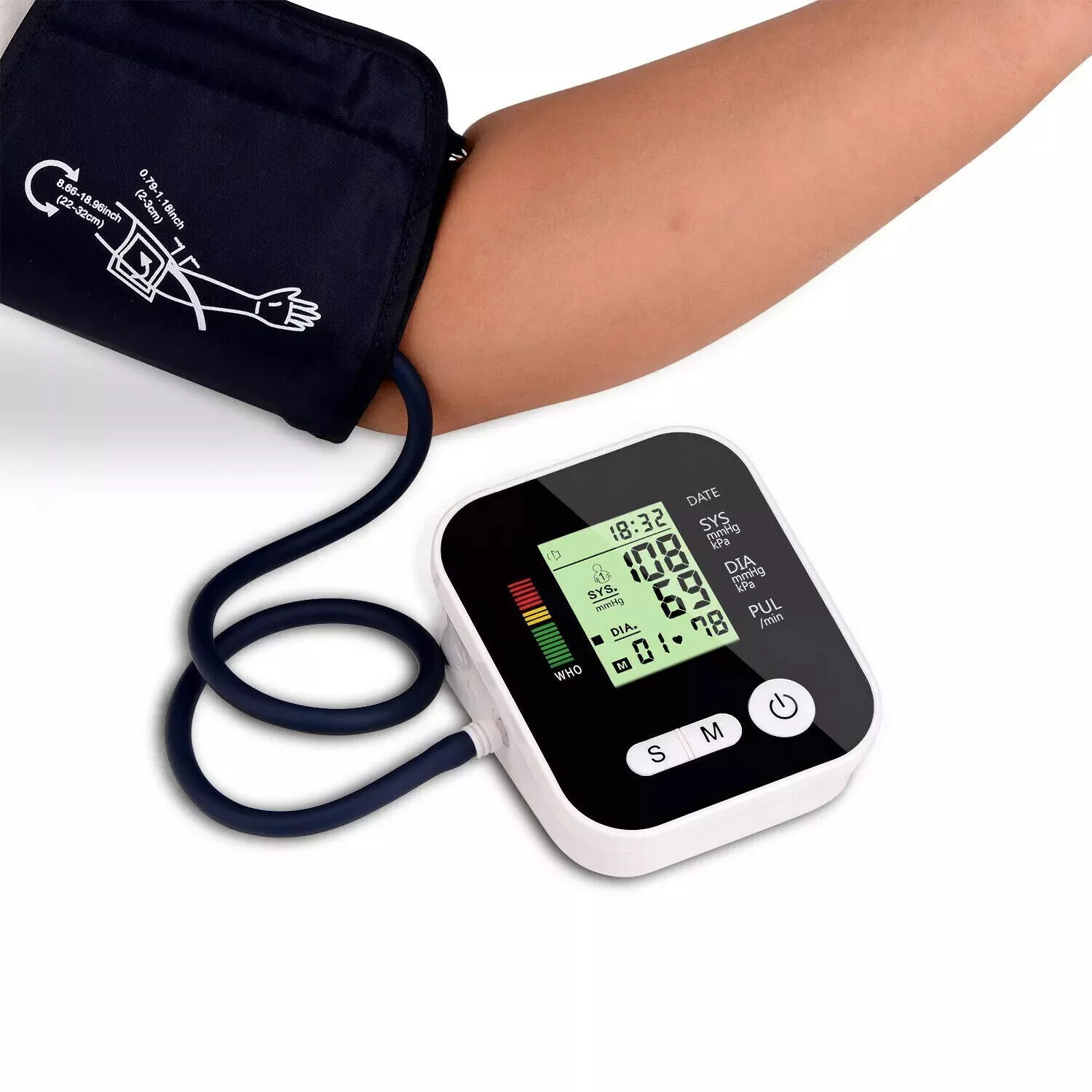 Tensiomètre en utilisation sur le bras