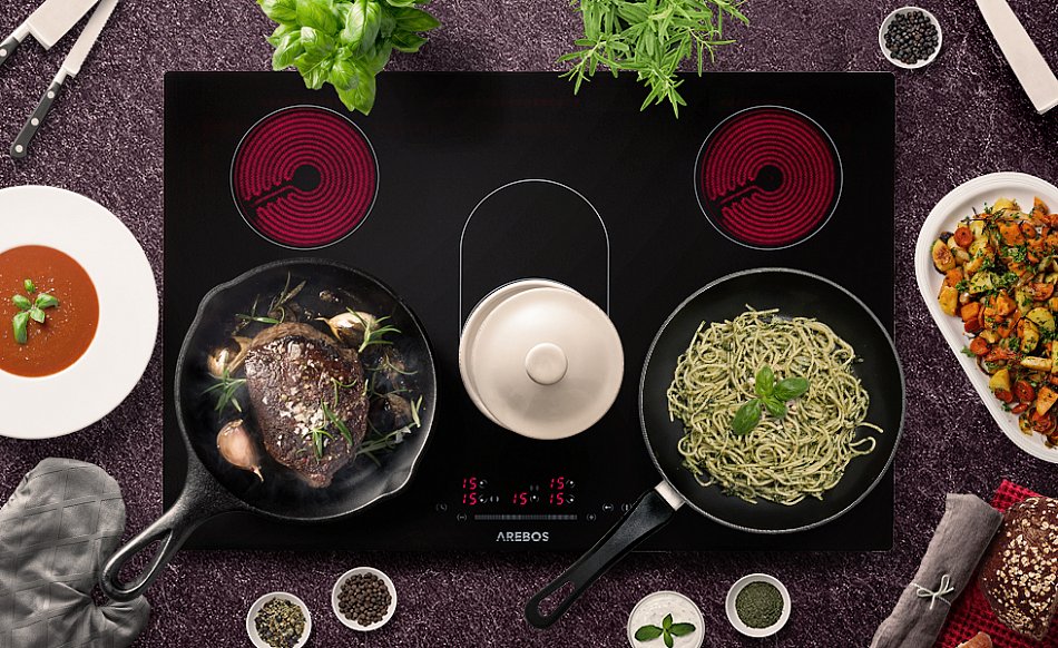 AREBOS Table De Cuisson Vitrocéramique Plaques De Cuisson Autonome 8600W 5 Zones -Bransch Magasin AAHKMJXYDAFdJAOAIMEbOAchYRuMdtVh5mmprswYJkh5Rdge76 john3CwTDU2Zq
