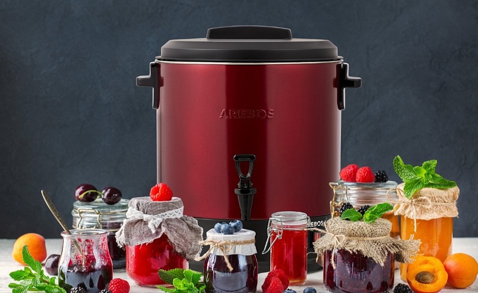 AREBOS Automatic Preserving Cooker 1800 W Preserving Pot 28 L With Timer, Thermostat & Overheating Protection Steplessly Adjustable 30-110°C Mulled Wine Cooker Incl. Preserving Jar Lifter & Prese -Kitchen Appliances Discounts AAHKMJXYDAFdJAOAIMEbOAchYRuMdtVh5mmprswYJkh5Rdge76 john3CwTDU2Zq ahhkfAokKoHCvaVgagwqf3tcI9IHMl4XHholbceGVfOeg==