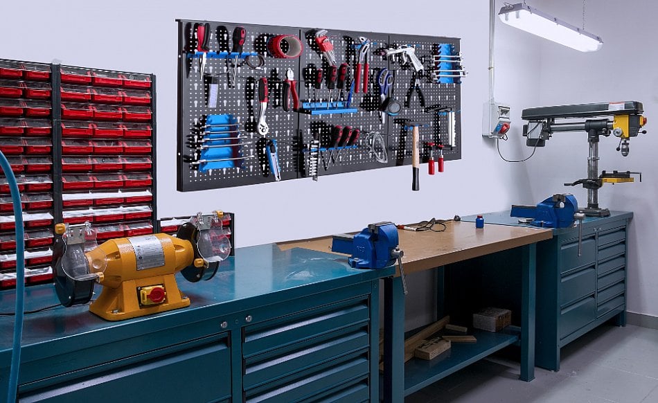 AREBOS Paroi à Outils En Trois Parties Jeu De 17 Crochets Bleu 120 X 60 X 2 Cm Paroi à Outils Perforée En Métal + Supports + Matériel De Montage -Stanleyfaco Magasin AAHKMJXYDAFdJAOAIMEbOAchYRuMdtVh5mmprswYJkh5Rdge76 john3CwTDU2Zq