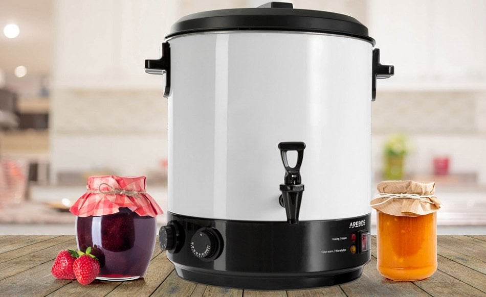 AREBOS Automatic Canning Machine 1800 W Canning Pot 28 L With Timer, Thermostat & Overheating Protection Stepless Temperature Adjustment 30-110 °C Timer 20-120 Min. -Kitchen Appliances Store AAHKMJXYDAFdJAOAIMEbOAchYRuMdtVh5mmprswYJkh5Rdge76 john3CwTDU2Zq