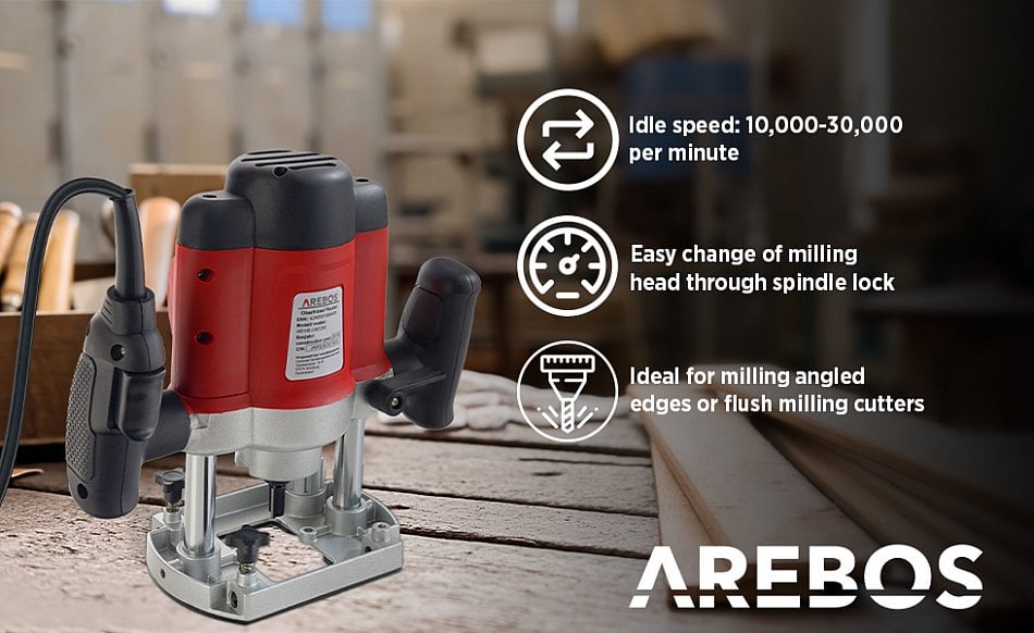 AREBOS Défonceuse à Bois Fraiseuse De Bords à Main Mallette Comprend 12 Mèches De Toupie Avec Queue De 8 Mm 1200 W -Magasin D'Outils Électriques AAHKMJXYDAFdJAOAIMEbOAchYRuMdtVh5mmprswYJkh5Rdge76 john3CwTDU2Zq ajnndTd7b y cUlXFDxWiC