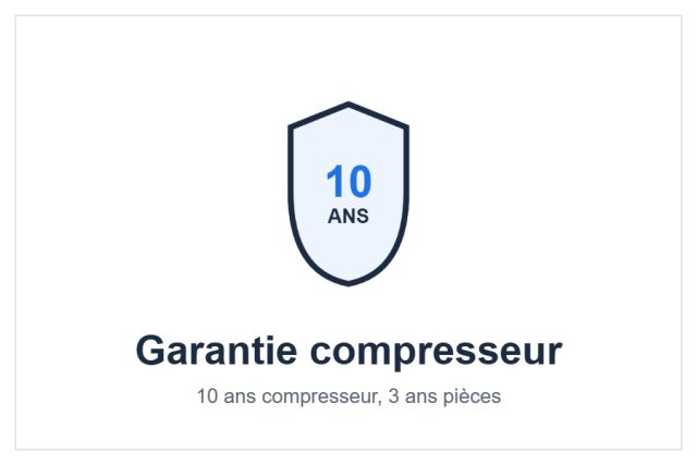 Garantie compresseur 10 ans LG style=