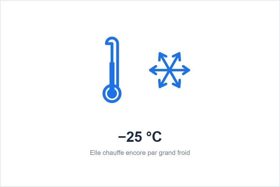 Fonctionnement par grand froid de la pompe à chaleur Daikin style=