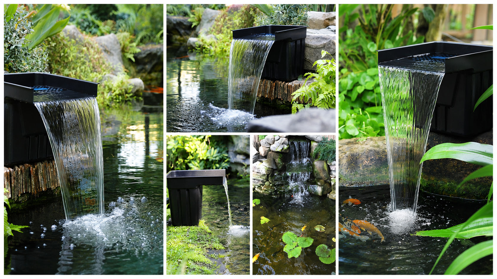 Cascade pour bassin de jardin
