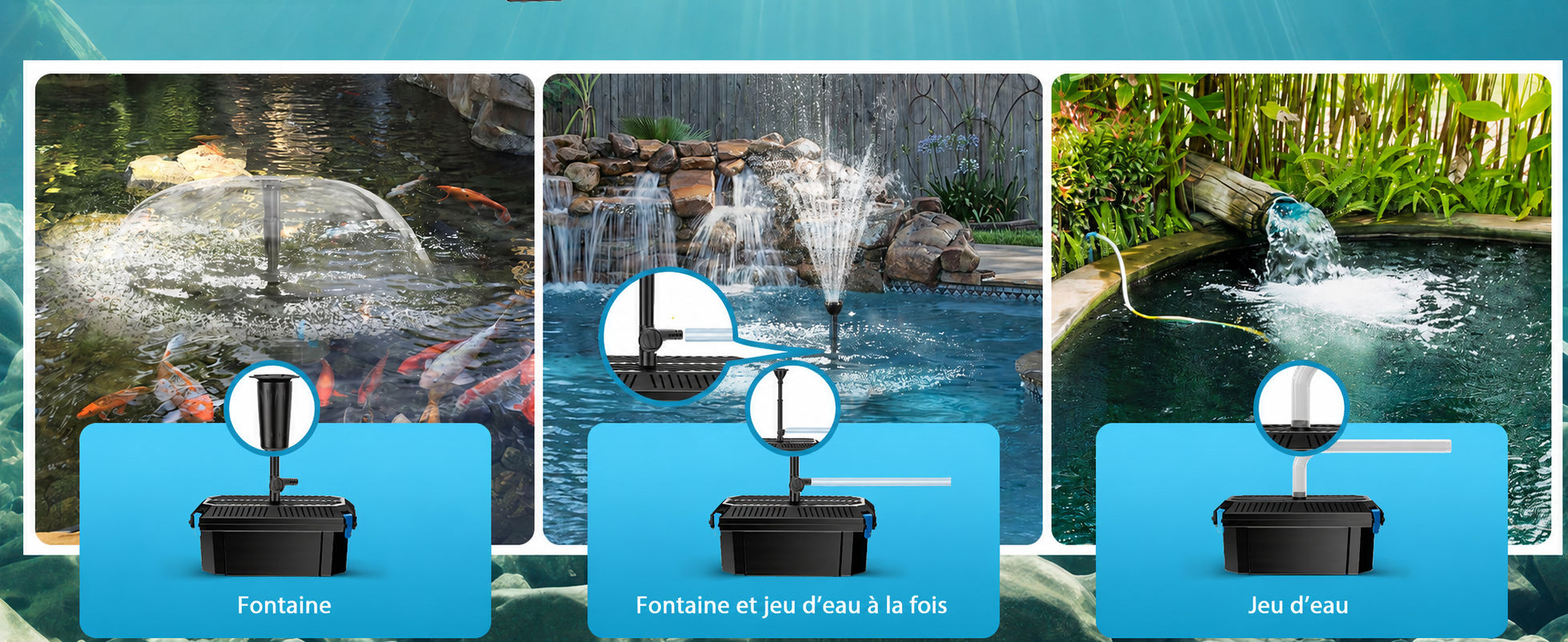 Styles de fontaine et effets d’eau