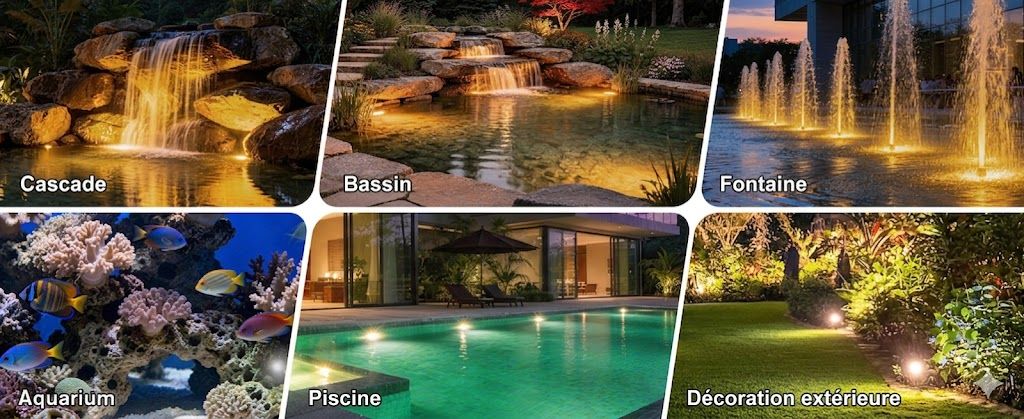 Lampes pour bassin jardin et cascade