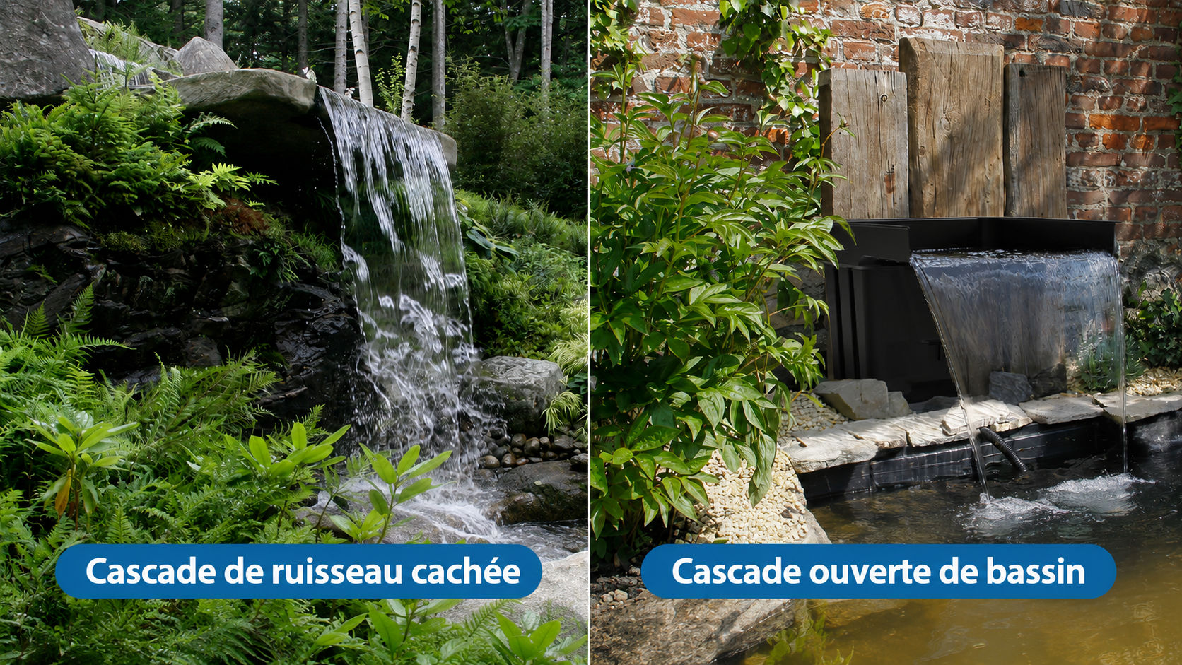 Cascade cachée ou visible