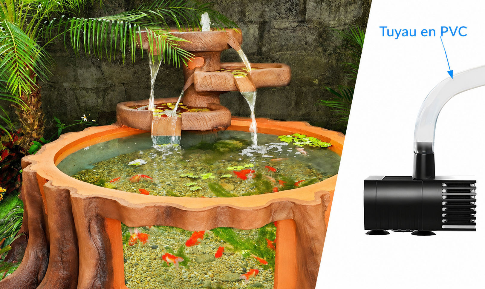 Tuyau transparent pour jeux d’eau