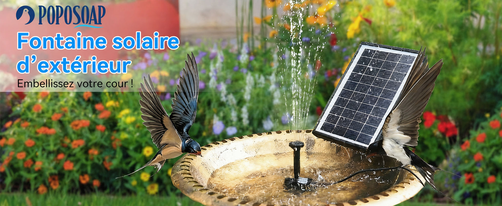 POPOSOAP Fontaine solaire 6W