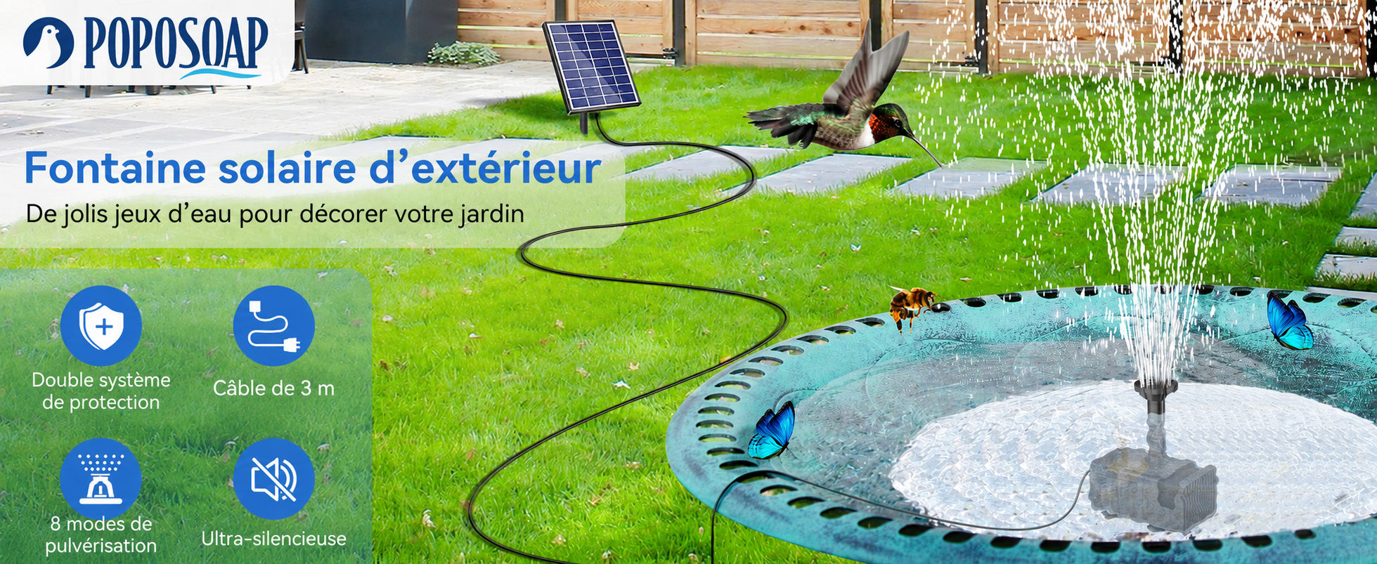 POPOSOAP Fontaine solaire