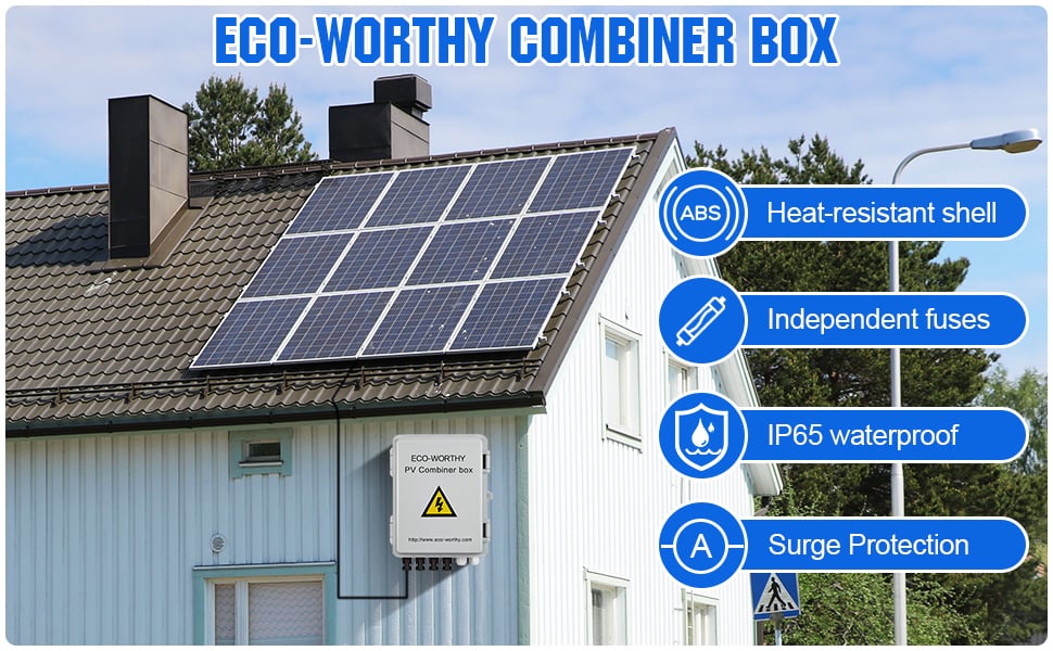 Eco Worthy String Pv Solar Combiner Box Converge The Input A Pv