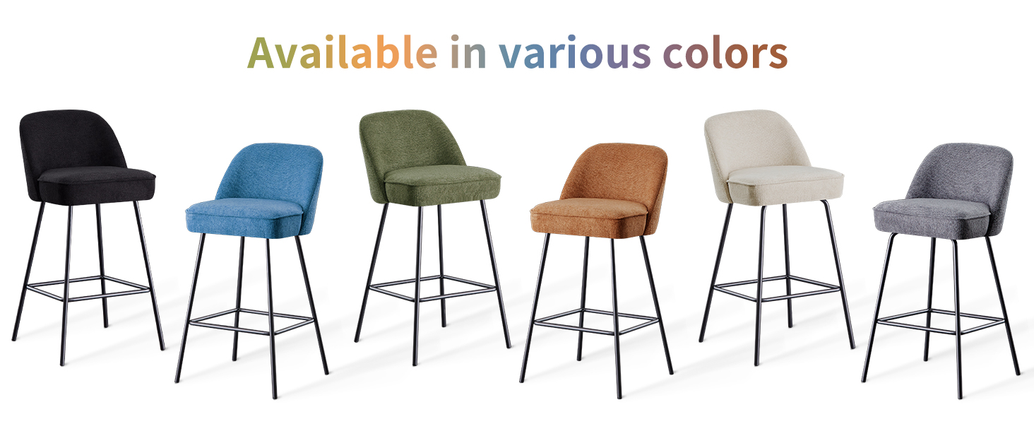 Breakfast Bar Stools Thickened Pad velvet Dining Chairs for Counter Kitchen