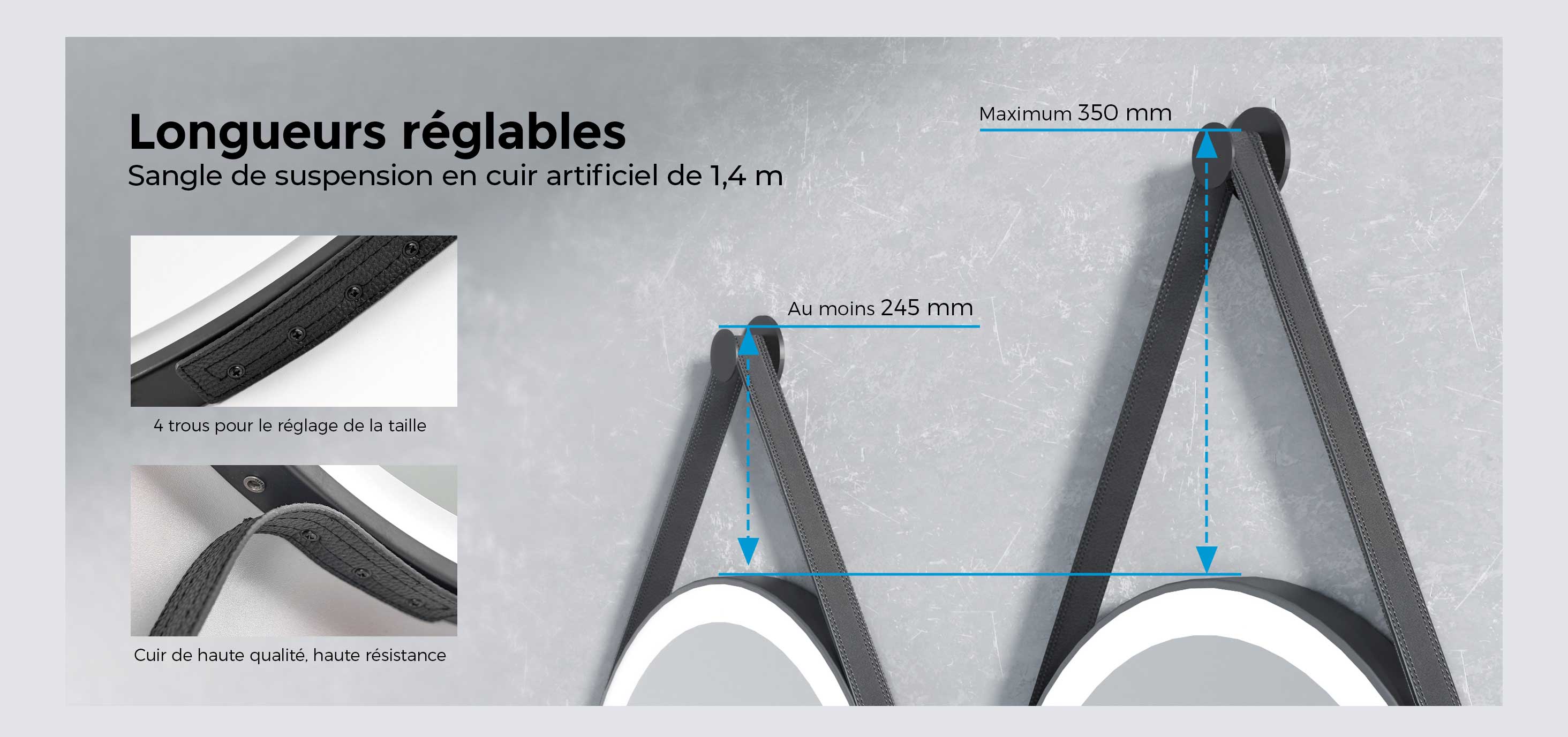 Miroir LED Rond Heilmetz