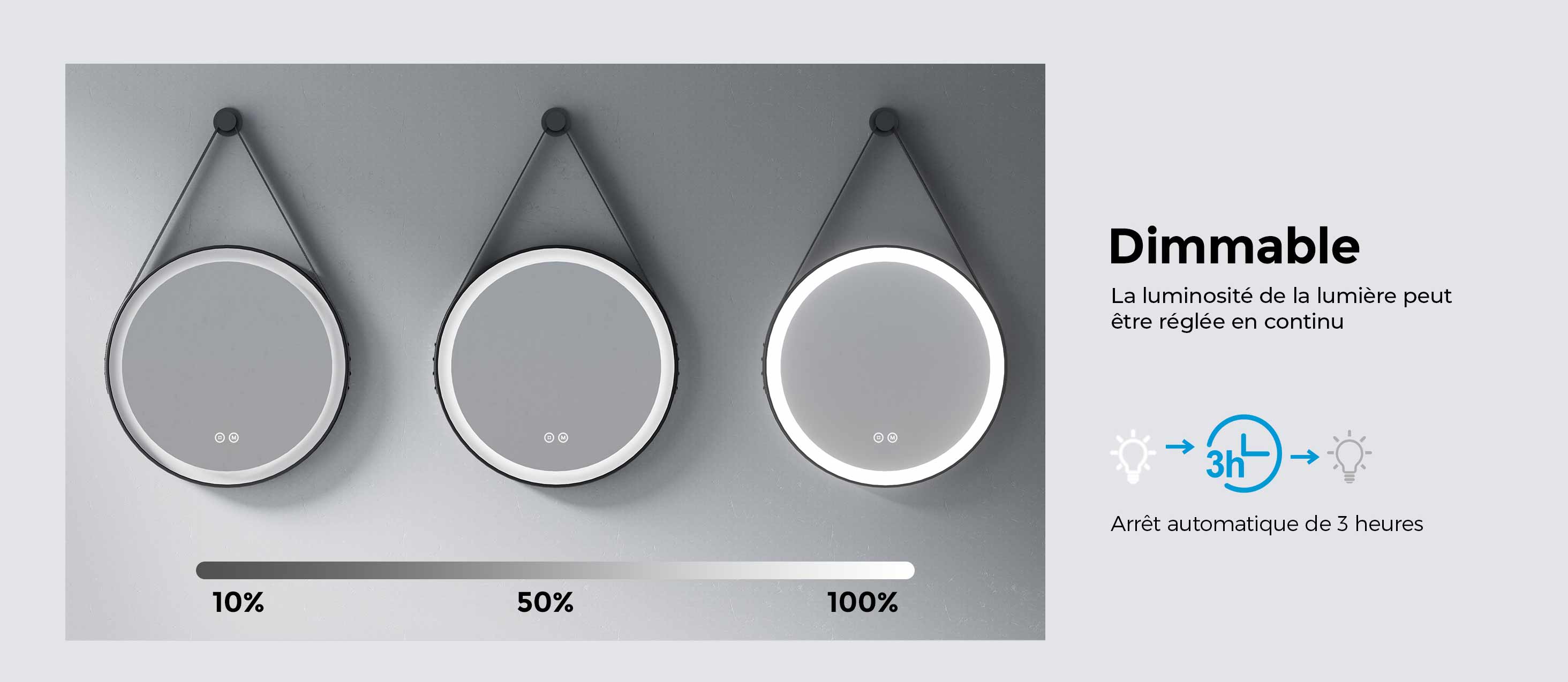 Miroir LED Rond Heilmetz