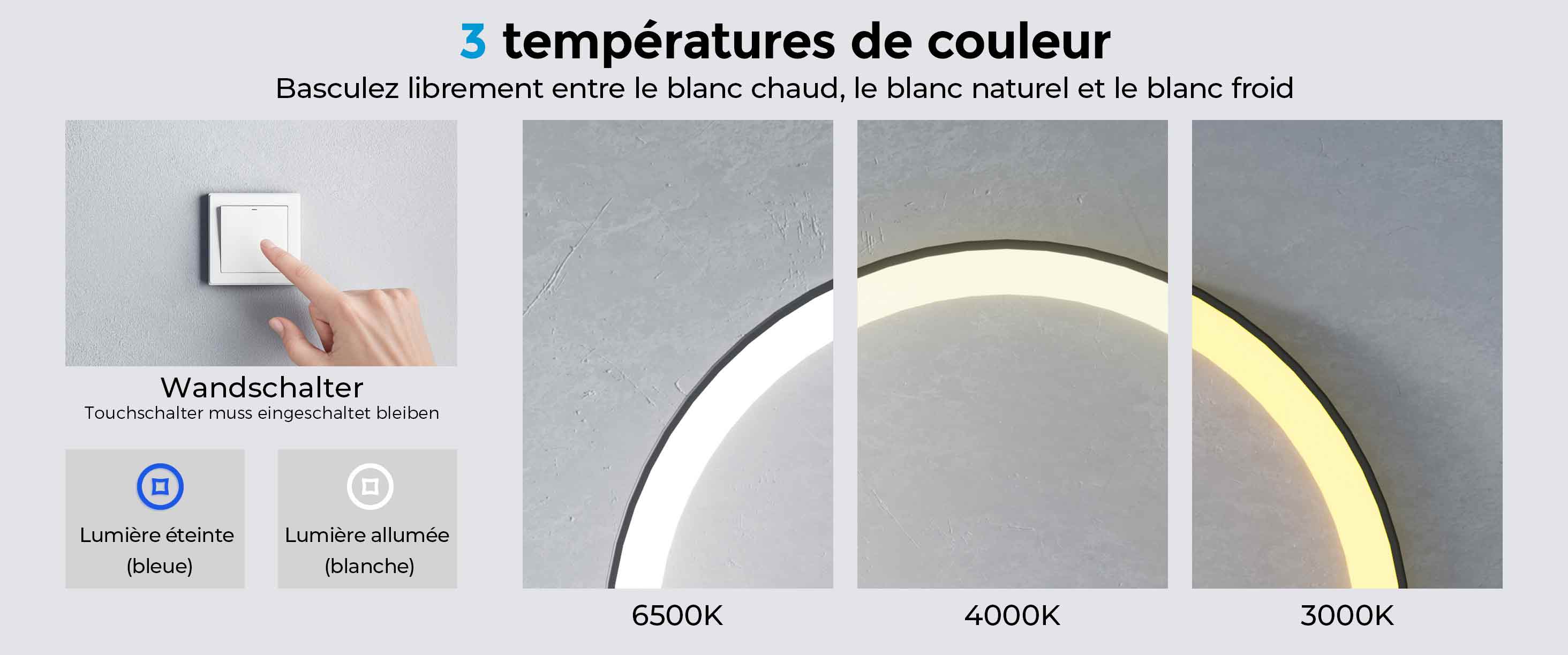 Miroir LED Rond Heilmetz
