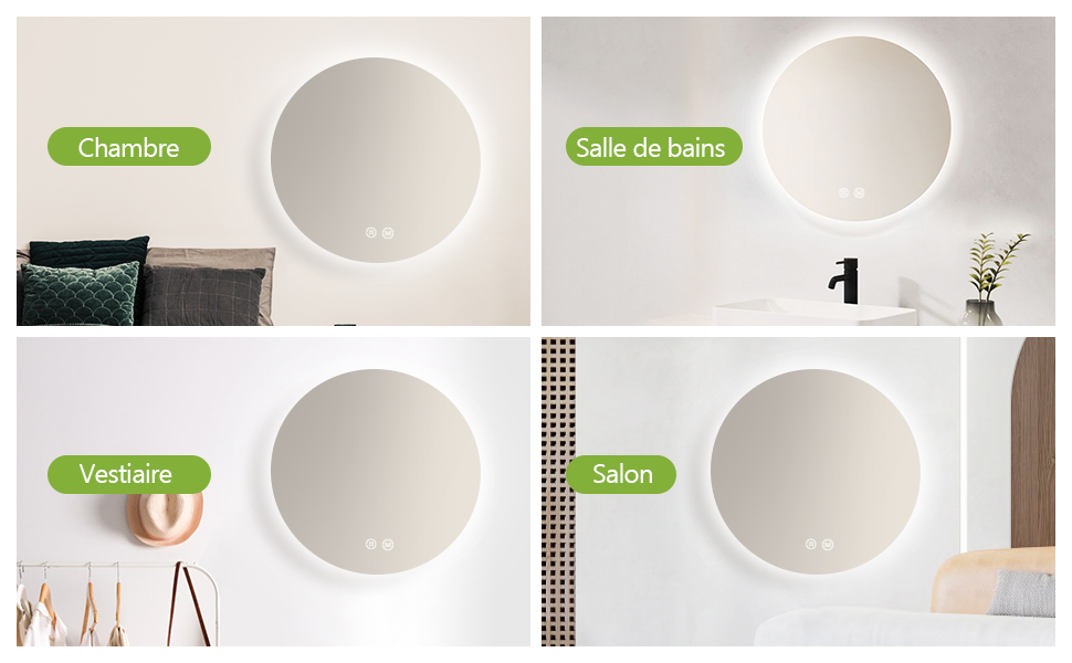 Miroir lumineux S'AFIELINA