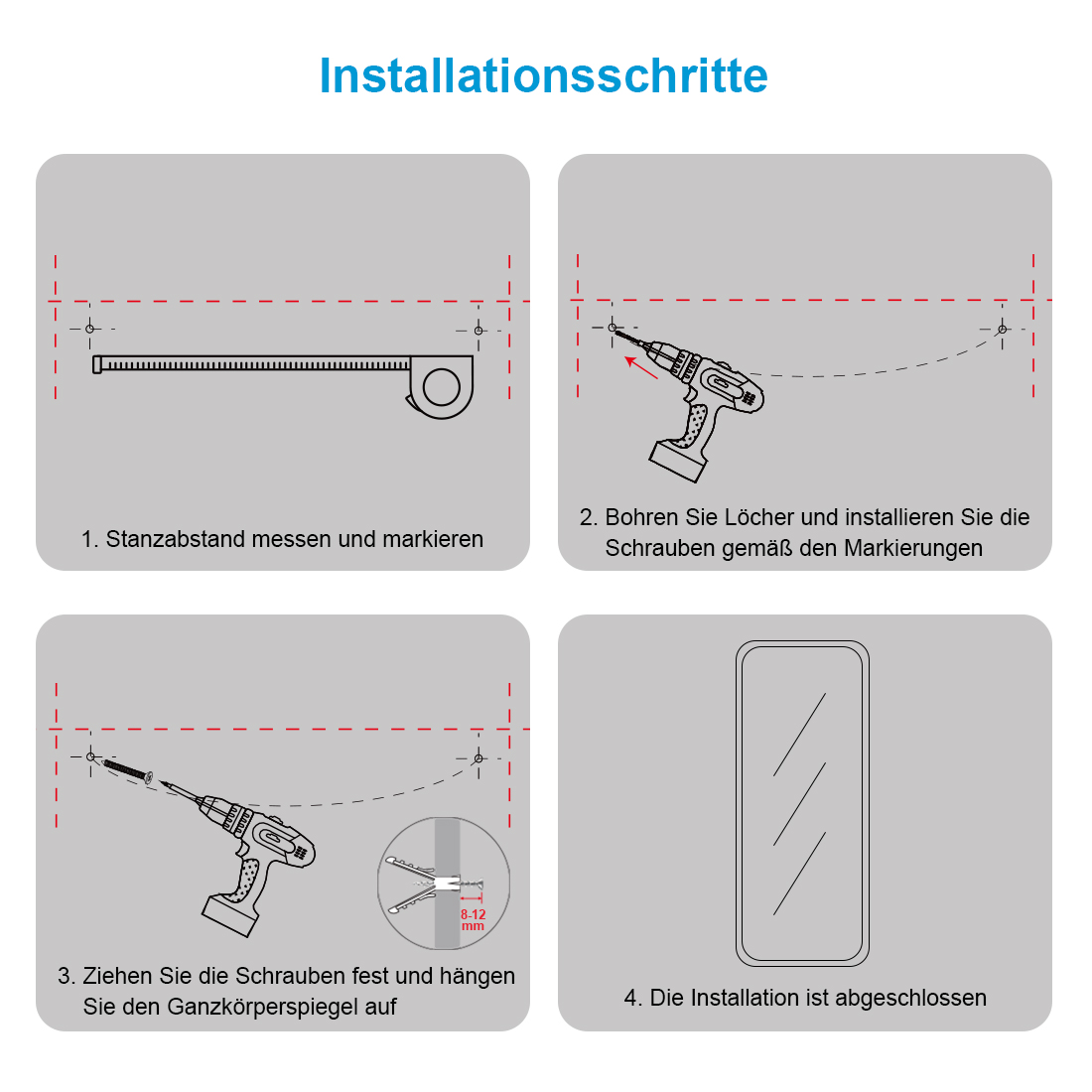 Heilmetz Standspiegel