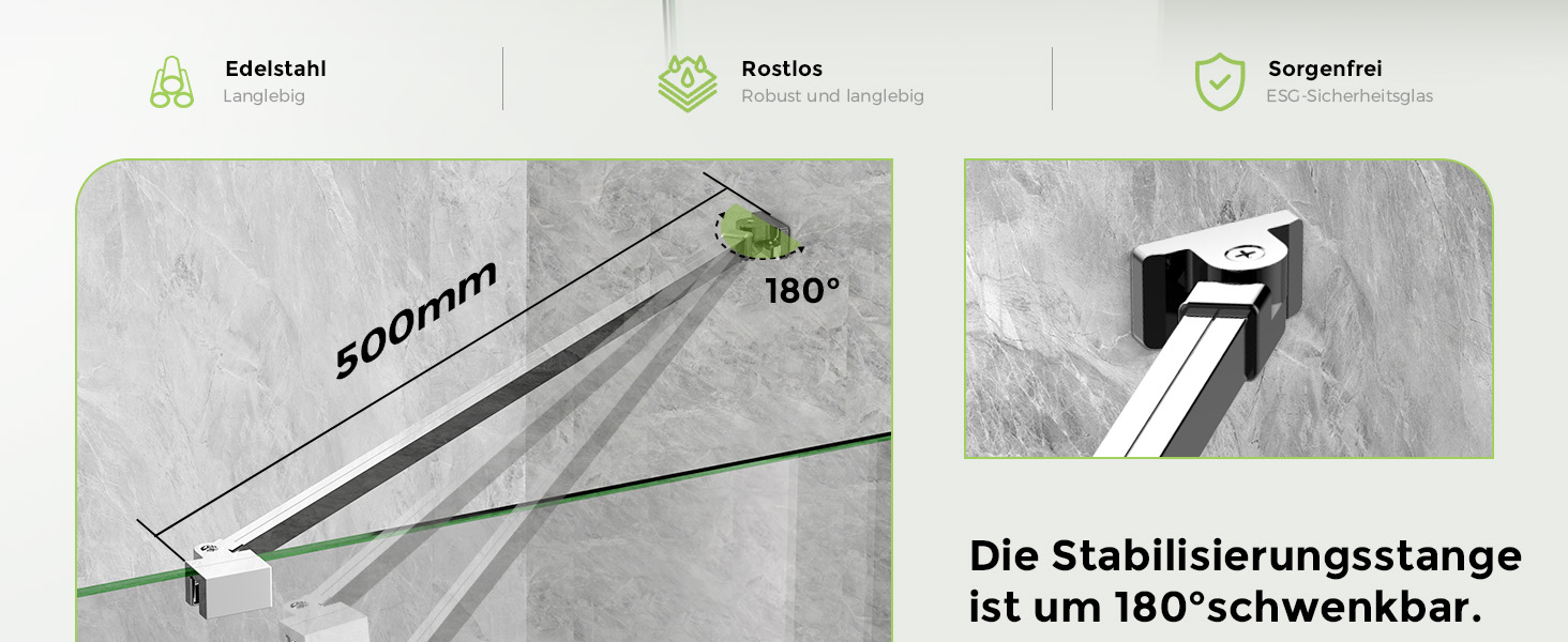 Duschkabine Stabilisator