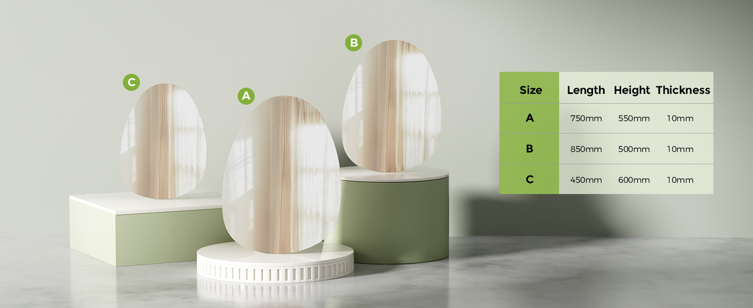 S'AFIELINA Asymmetrical Wall Mirror