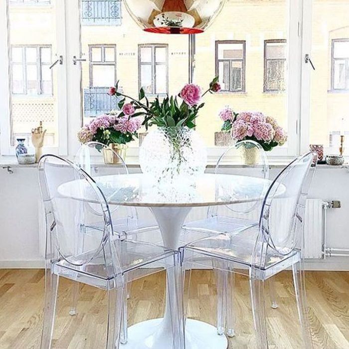 Lot De 4 Chaises De Salle A Manger Victoria Transparent - Élégant -Homcomes Boutique