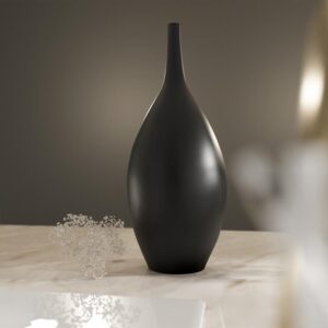 Vase de sol décoratif noir mat 47 cm