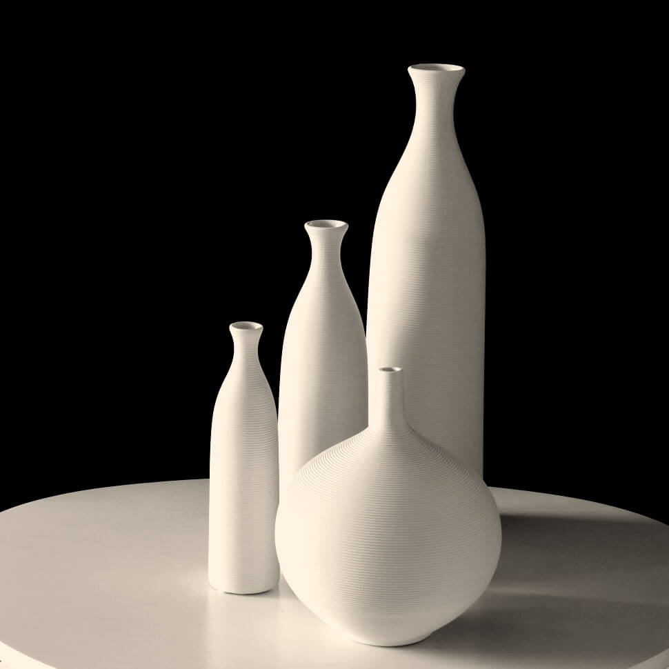 vasi in ceramica bianca - decorativi