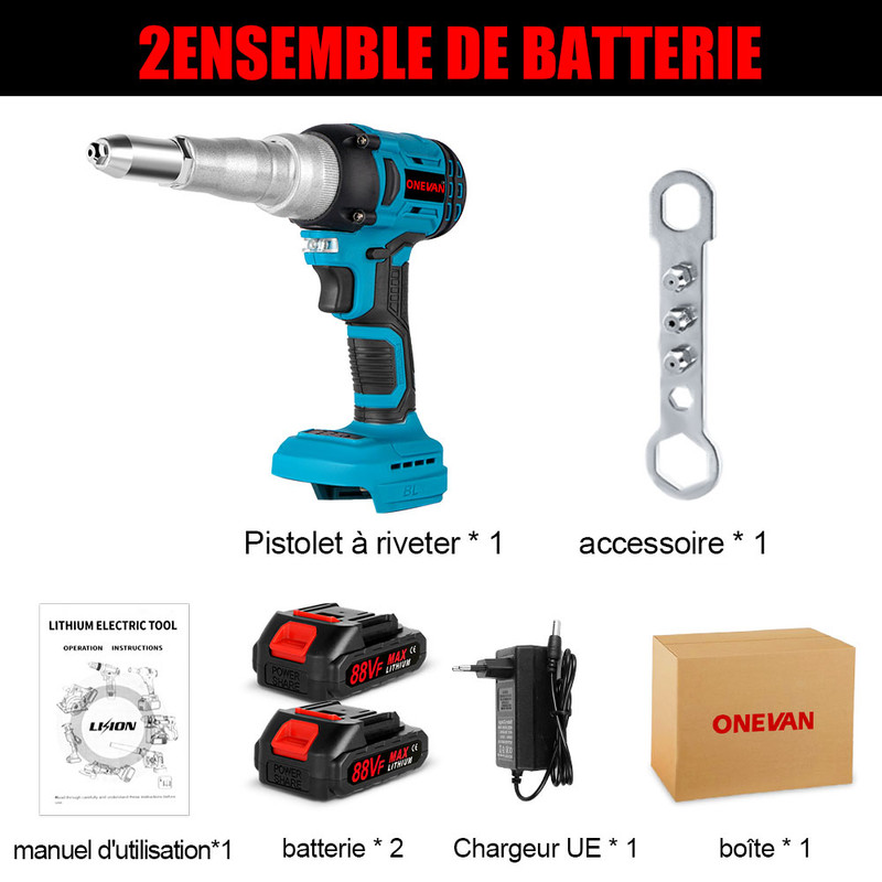 Pistolet à Riveter Sans Fil Würth Master AccuBird - Avec Chargeur - Modèle D'occasion Fonctionnel