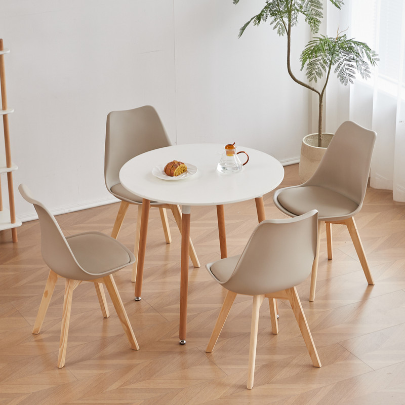 Table � manger ronde blanche