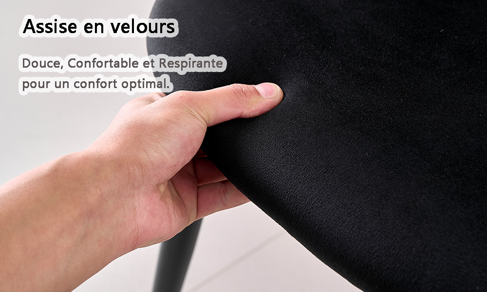 Assise rembourrée en velours doux