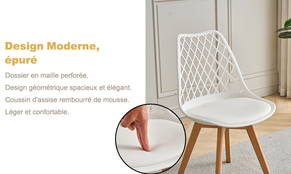 Détail du dossier en maille